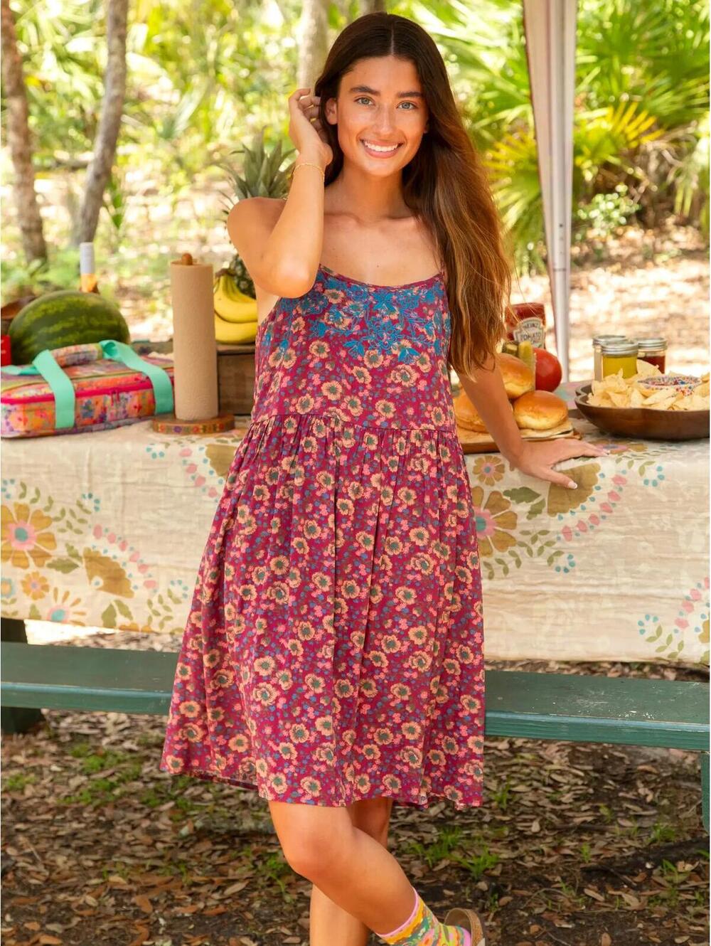 Natural Life Embroidered Sara Dress size S